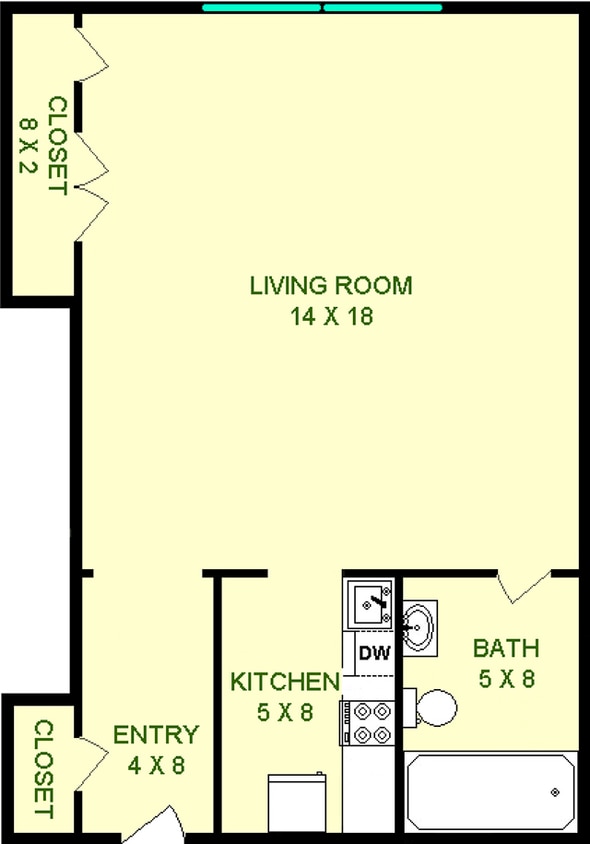 Ft. Pitt Studio Floorplan - Fort Pitt