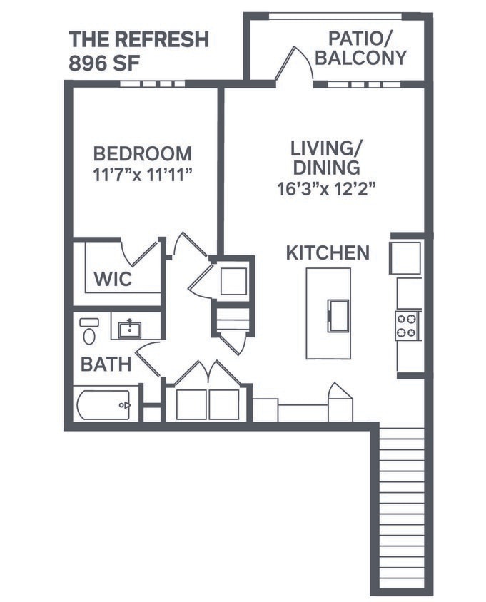 Floor Plan - The Refresh - Attached Garage