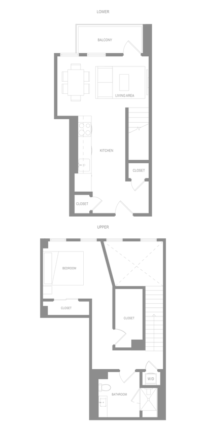 Floor Plan - Alta Townhome 1 Bedroom A