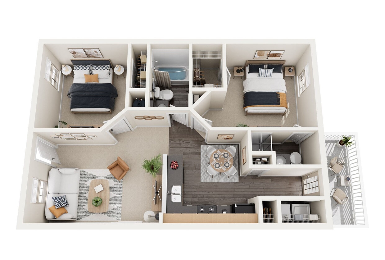 Floor Plan - 2 Bedrooms