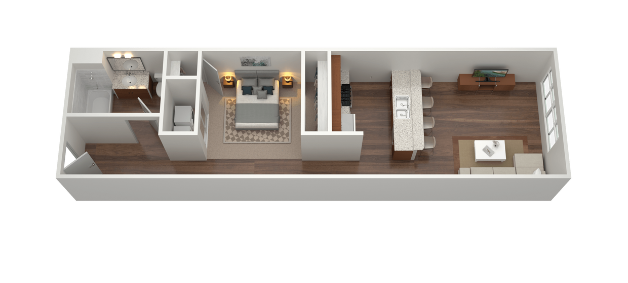 Floor Plan - 1x1 B
