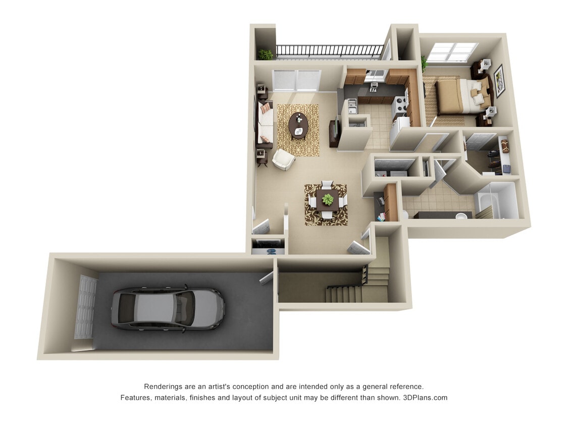 Floor Plan - One Bedroom A3G