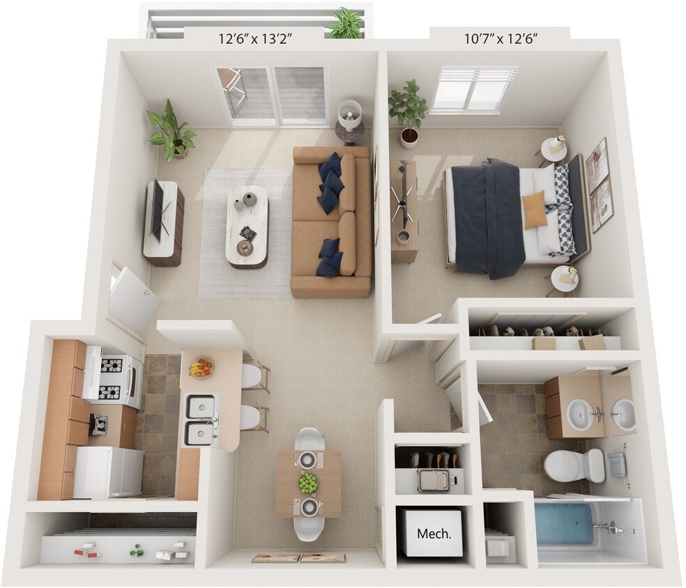 Floor Plan - Modified One Bedroom