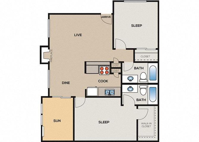 Floor Plan - B2 - Renovated