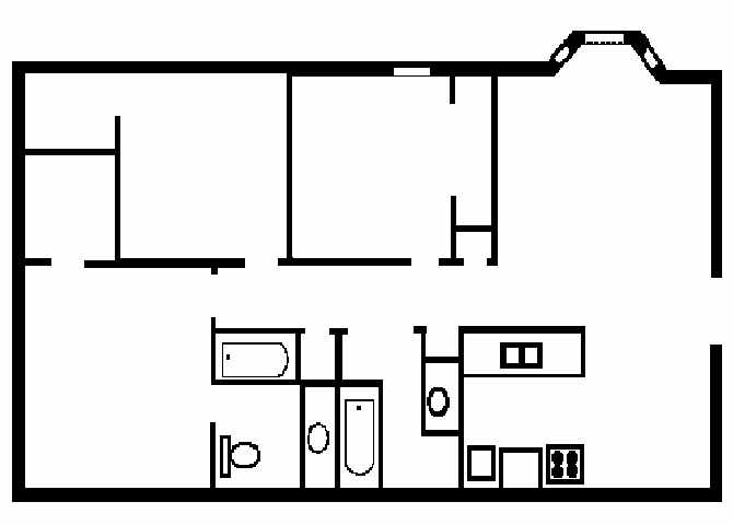 Floor Plan - 3 Bed 2 Bath