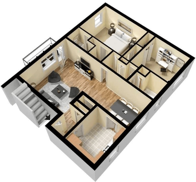 Floor Plan - 2 Bedroom 2 Bathroom
