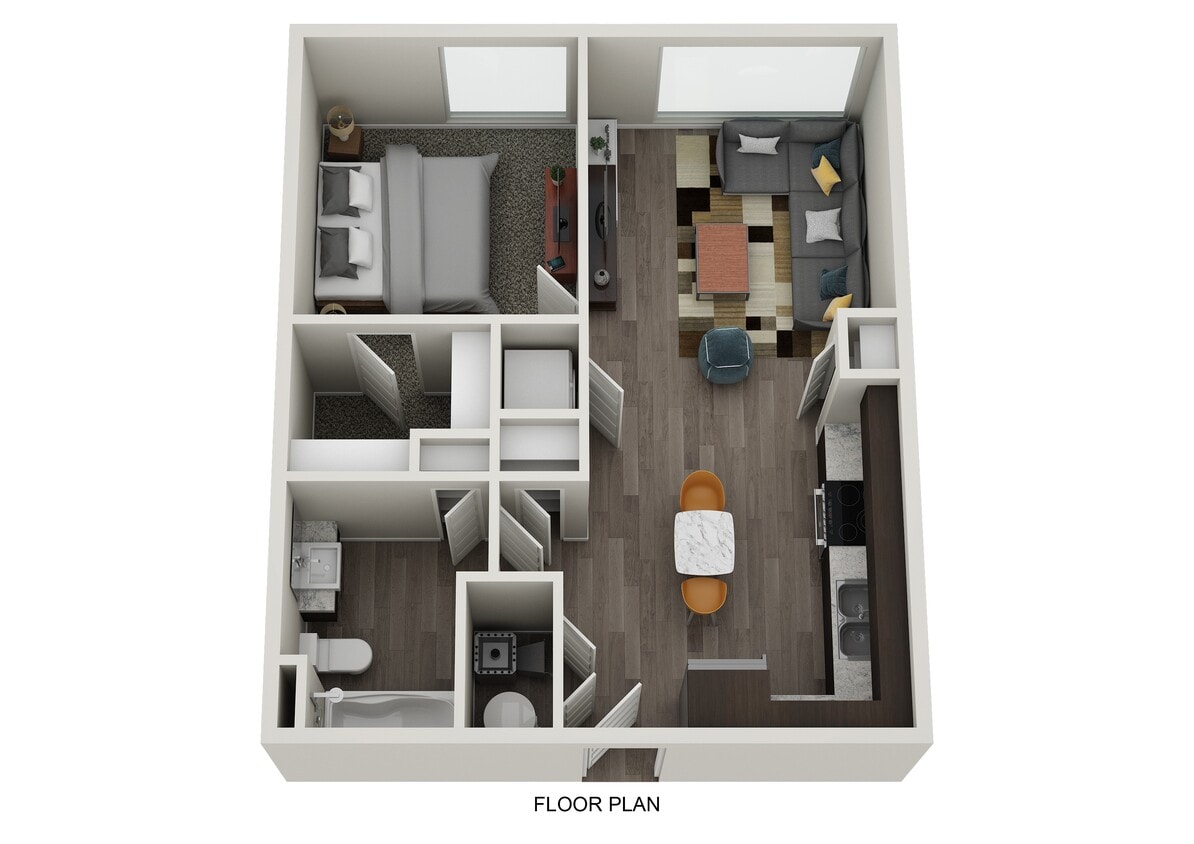 Floor Plan - 1 BED 1 BATH