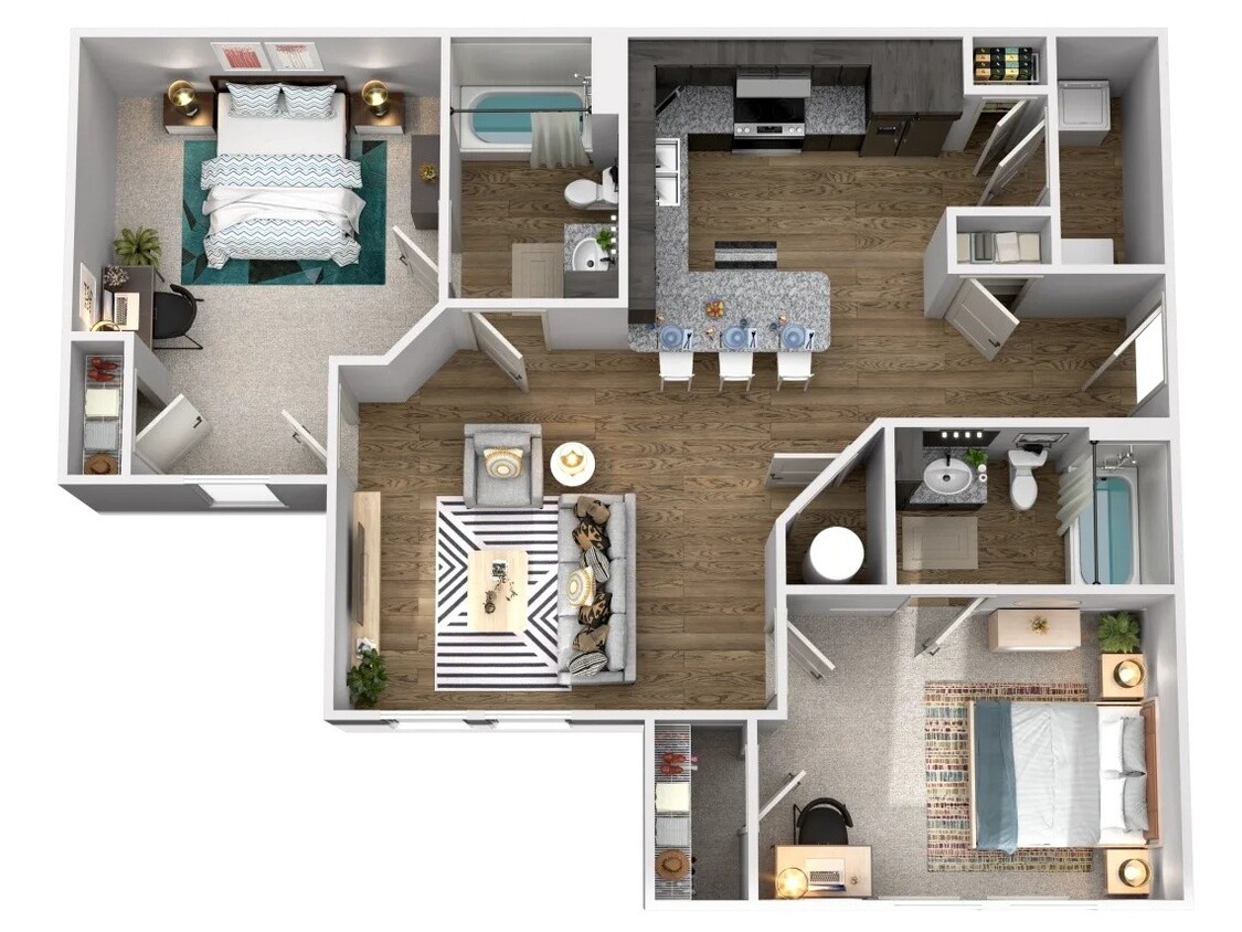 Floor Plan - 2 Bed 2 Bath