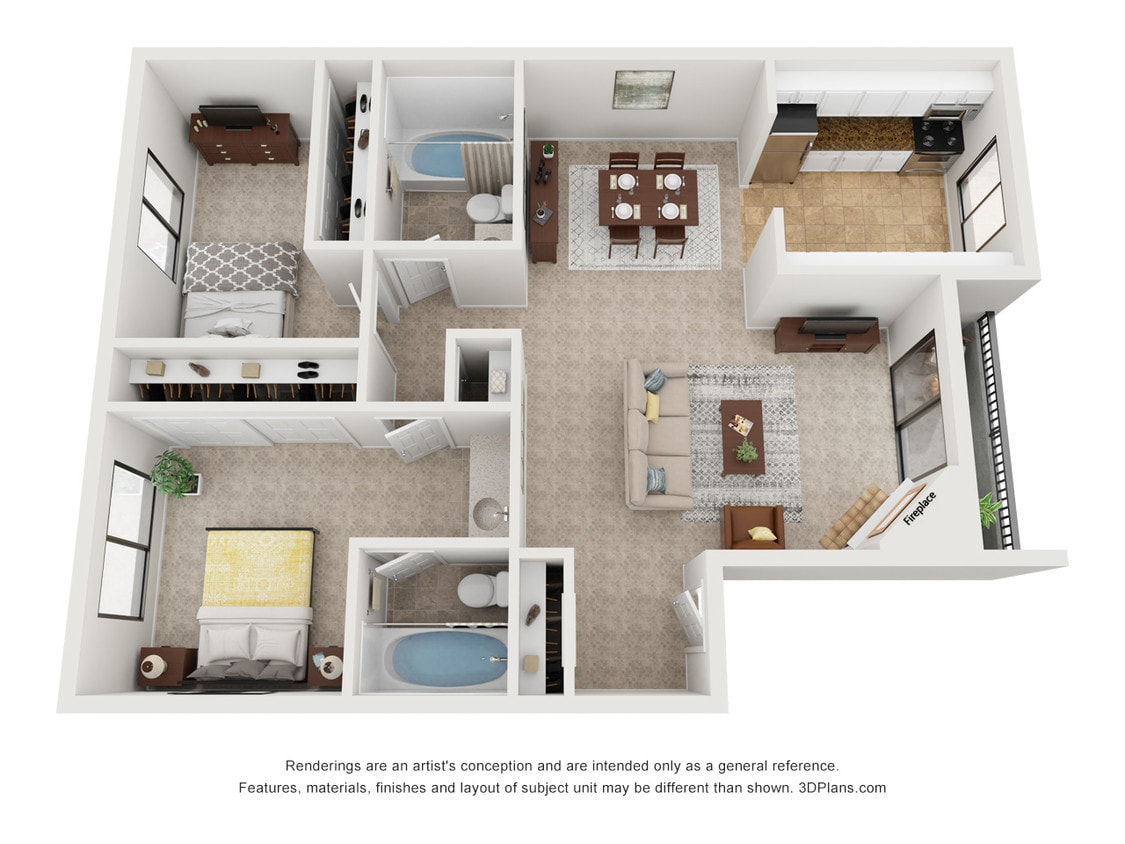 Floor Plan - 2x2br