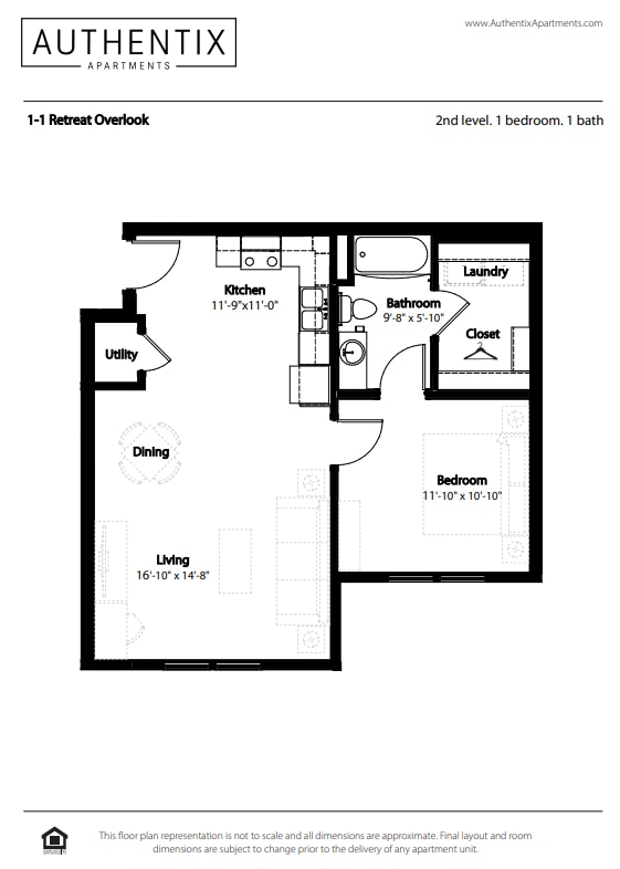 Floor Plan - 1 BR Retreat Overlook