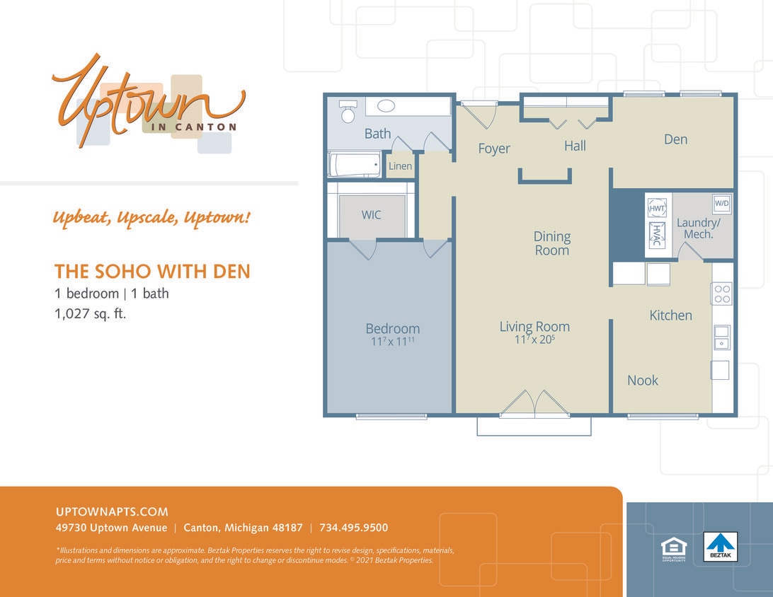 Floor Plan - The Soho w/Den