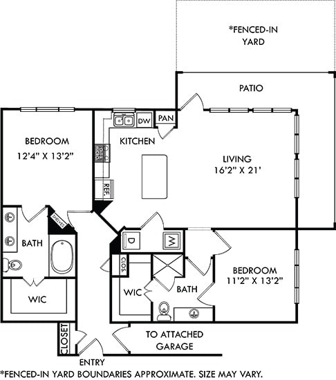 Floor Plan - The Millennium with Attached Garage and Yard
