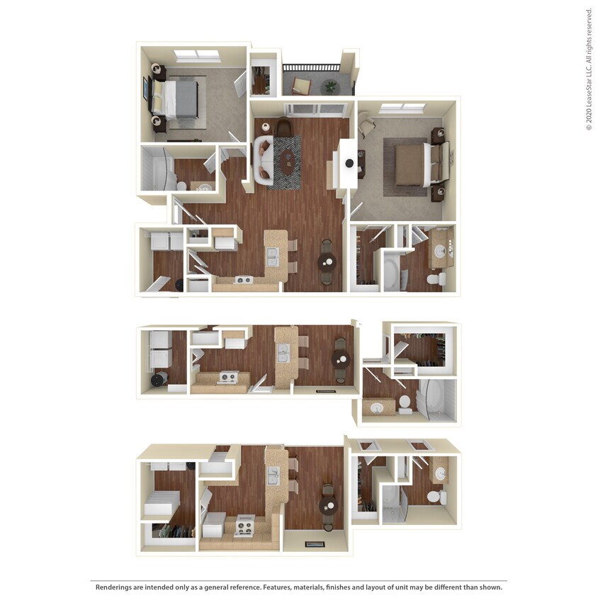 Floor Plan - 2 Bed 2 Bath 1180 SqFt (1126 Net)
