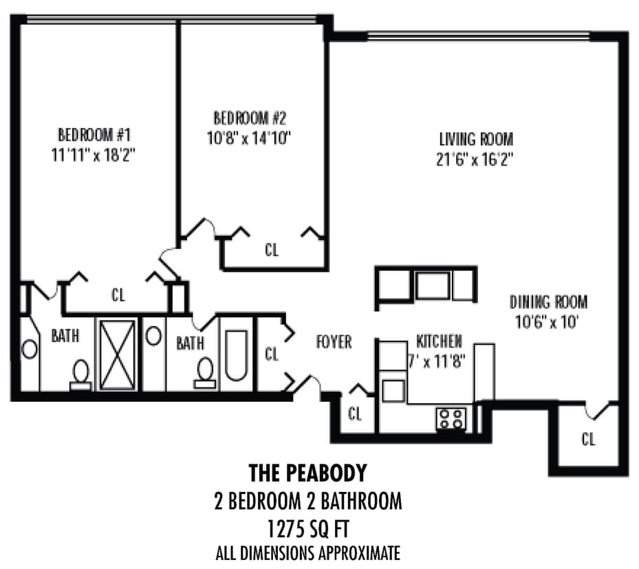 The Peabody - 2Bedroom   2Bathroom