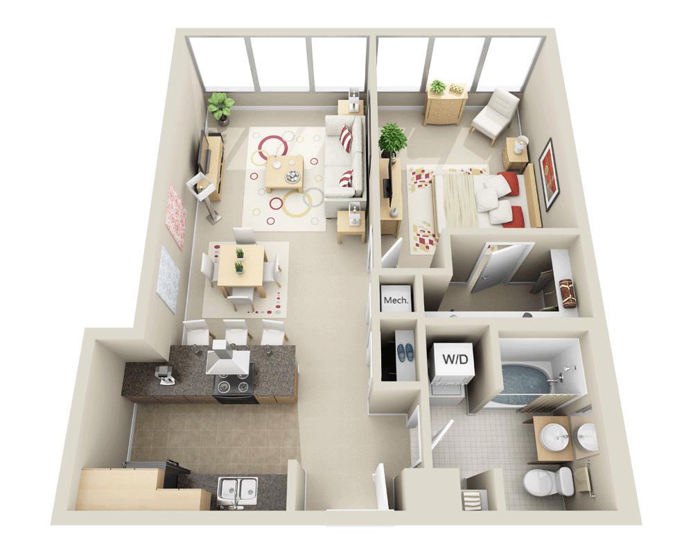 Floor Plan - Midrise A1J