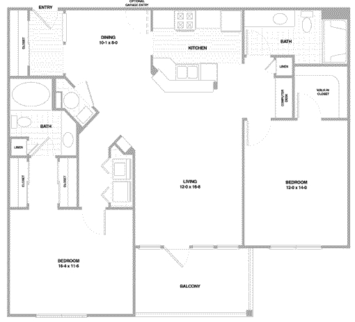 The Sapphire - B6 - Two Bedroom, Two Bathroom