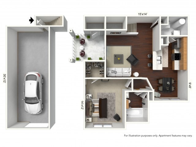 Floor Plan - A2 Plan with Garage