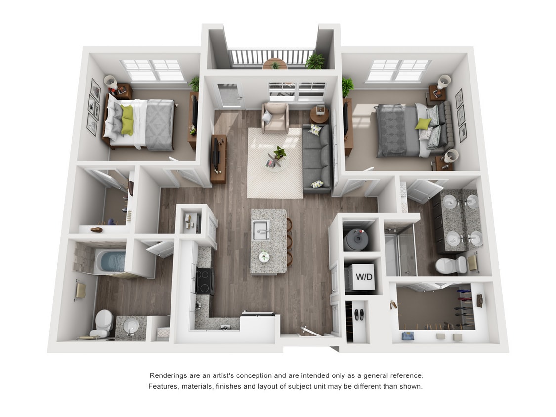 Isla Antigua_2br2ba_b1.jpg - B1 - Flagler - Two Bedroom, Two Bathroom