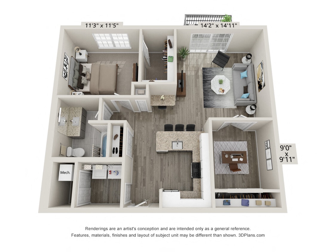 Floor Plan - The Keystone A with Den
