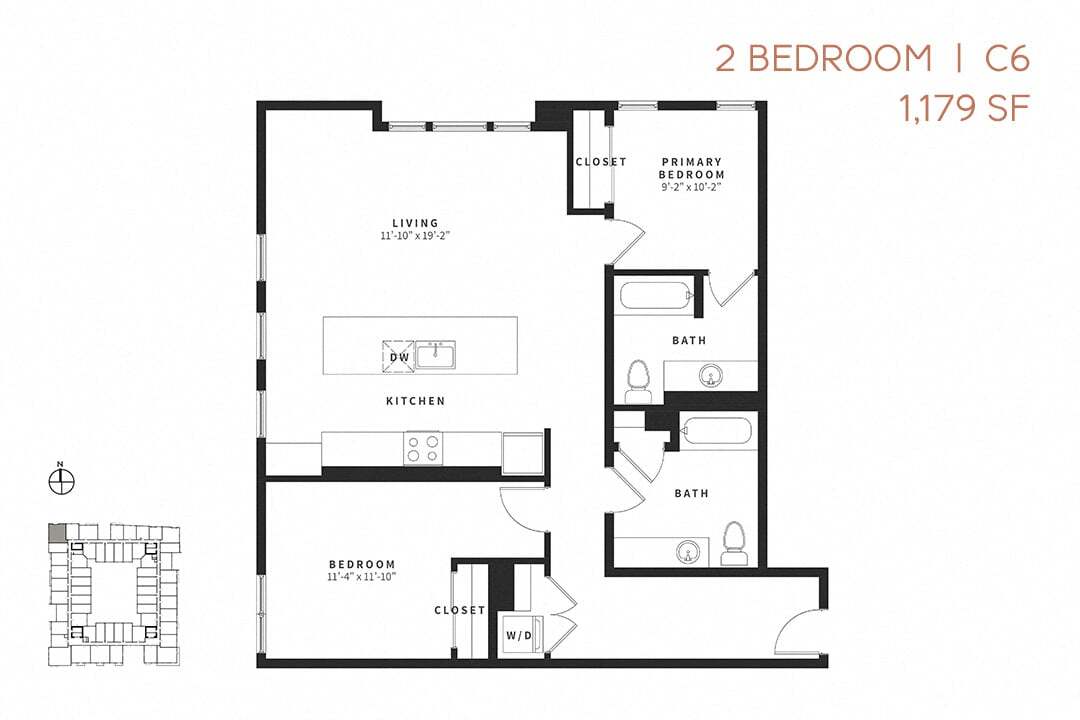 Floor Plan - Two Bedroom C6