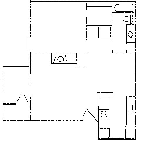 1BR/1BA - 1 Bedroom 1 Bath