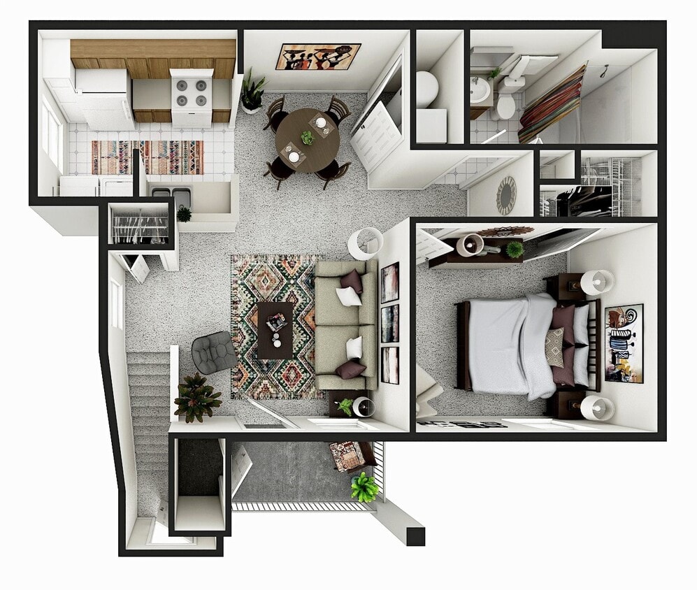 Floor Plan - 1 Bedroom