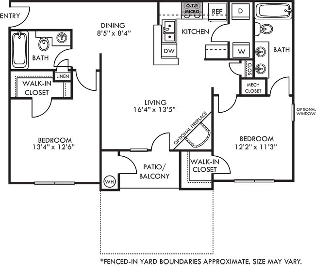 Floor Plan - Madison with Fenced-In Yard