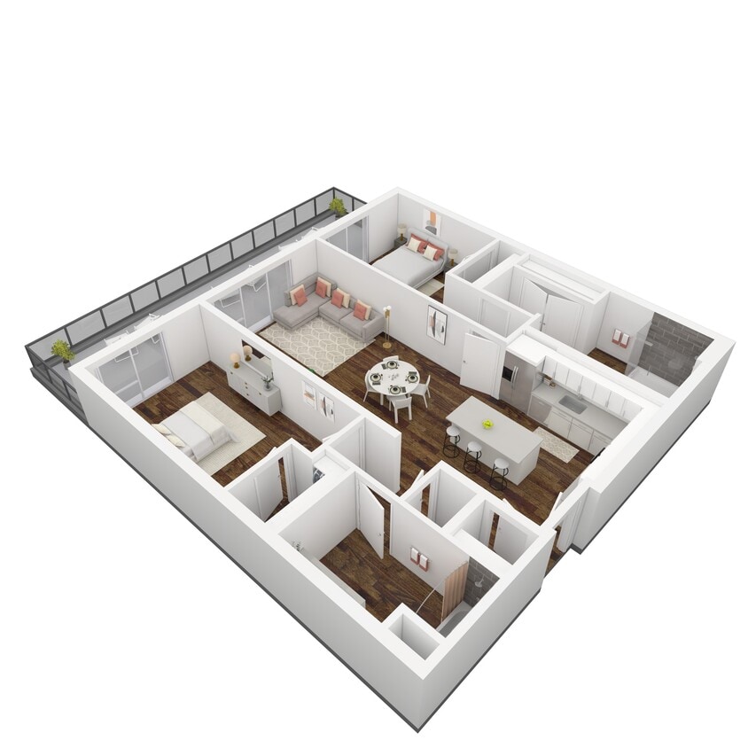 Bauer 2 Bedroom/2 Bath Apartment at 6th and Main in Salt Lake City, UT | View 1 - Bauer