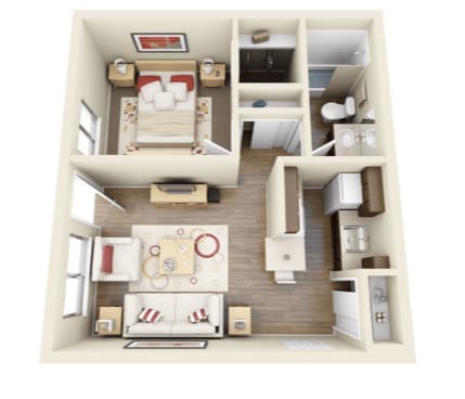 1 Bed 1 Bath - 1 Bed 1 Bath