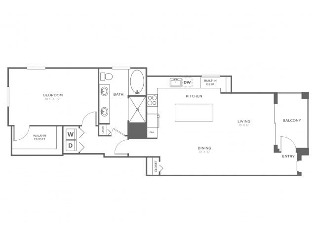 Palm One Bedroom One Bath (1017 SF) - Palm One Bedroom One Bath (1017 SF)