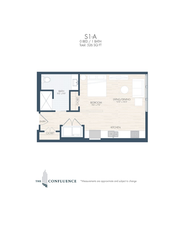 Floor Plan - S1A |  Midrise Studio