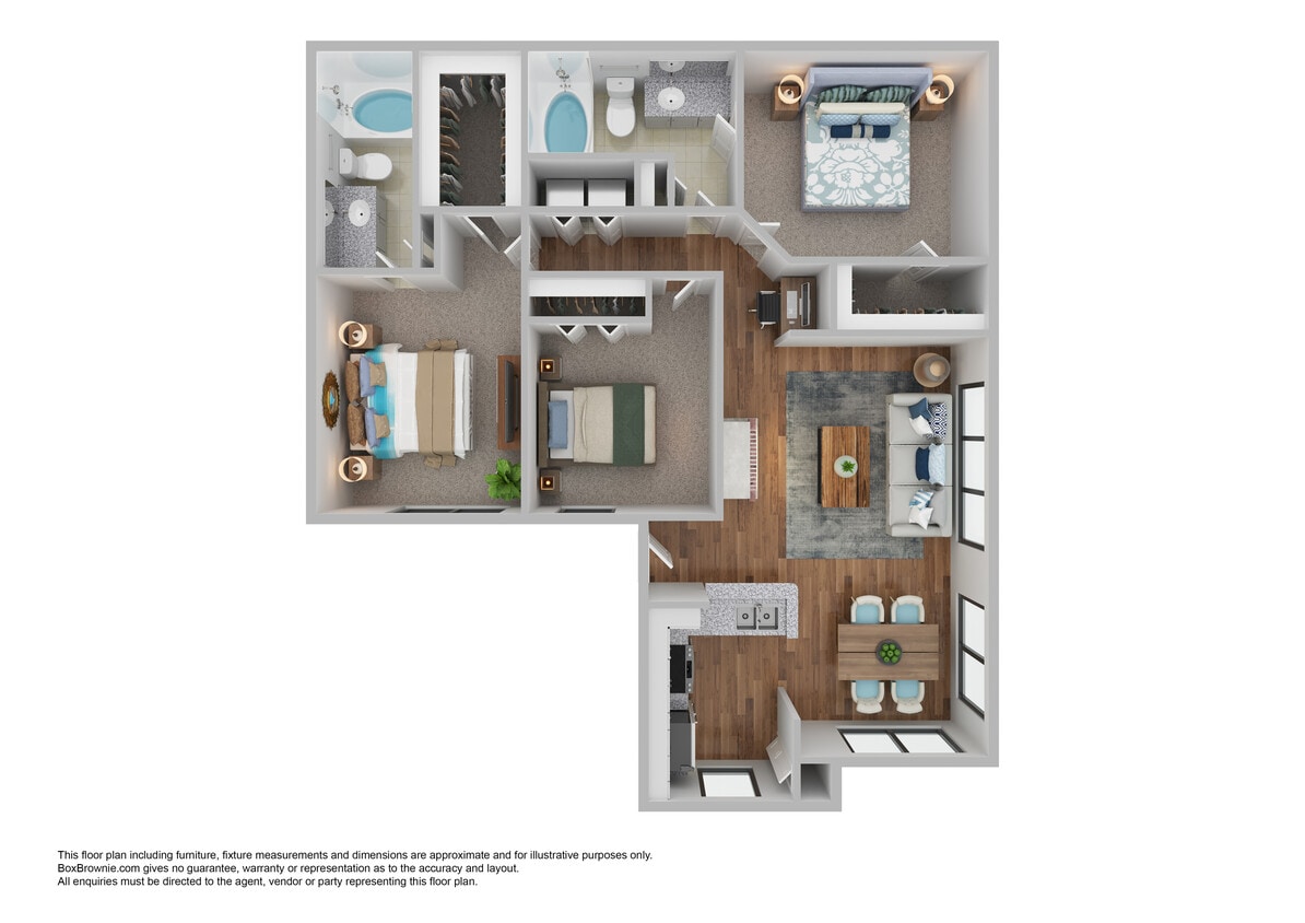 C1 - 3 Bedroom 2 Bath – Style C1 Renovated