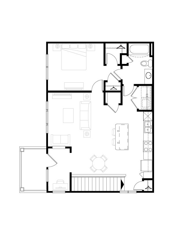Floor Plan - 1 BR Grand Overlook