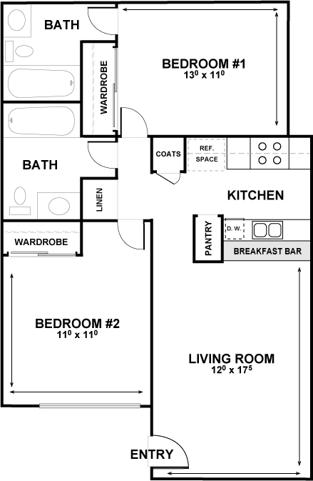 2 Bedroom - Plan E