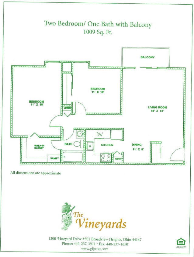 Floor Plan - Two Bedroom Large