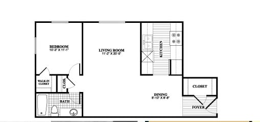 1BR/1BA - A2 LUX