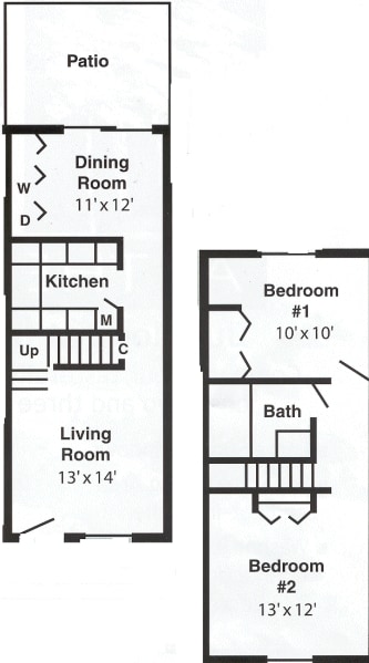 2BR/1BA - Pine