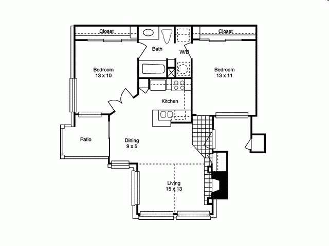 2BR/1BA - B1