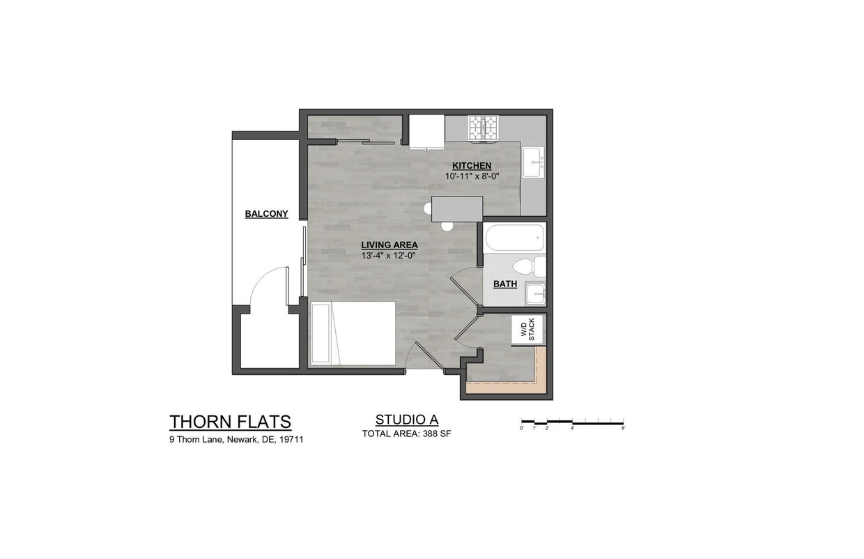 Floor Plan - Studio | 1 Bath