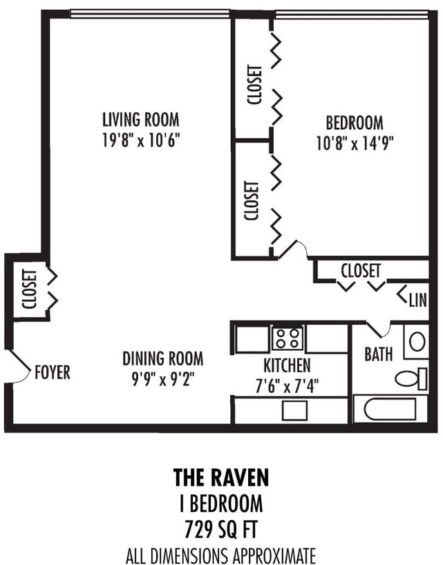 The Raven - 1Bedroom   1Bathroom