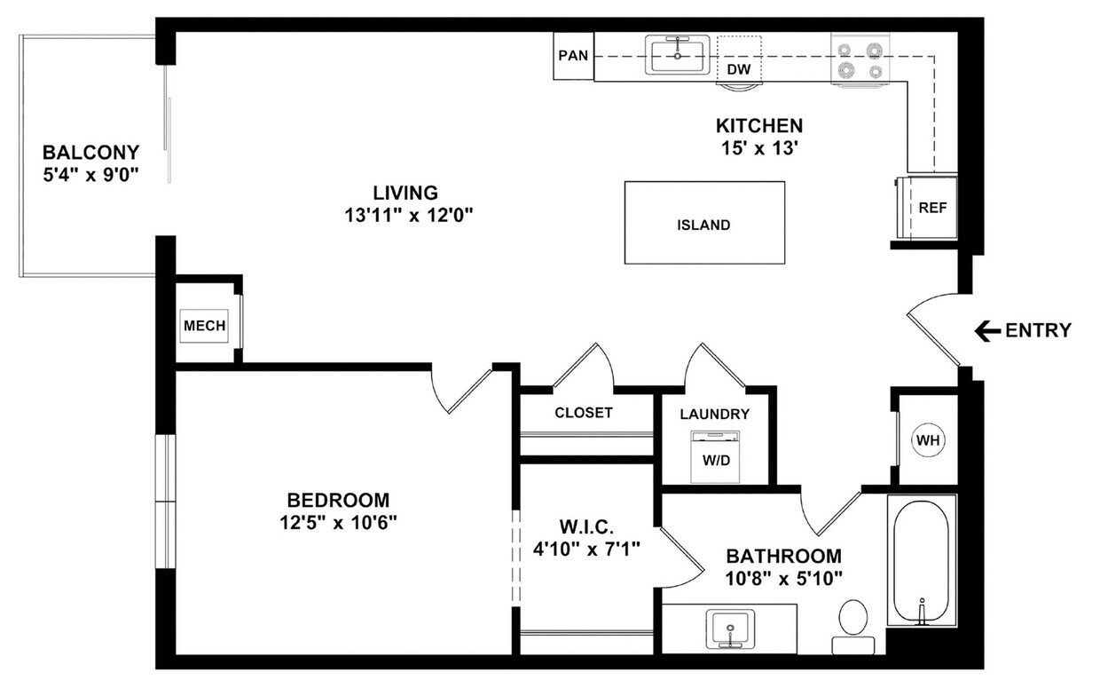 A2 Floor plan W Dimensions - A2