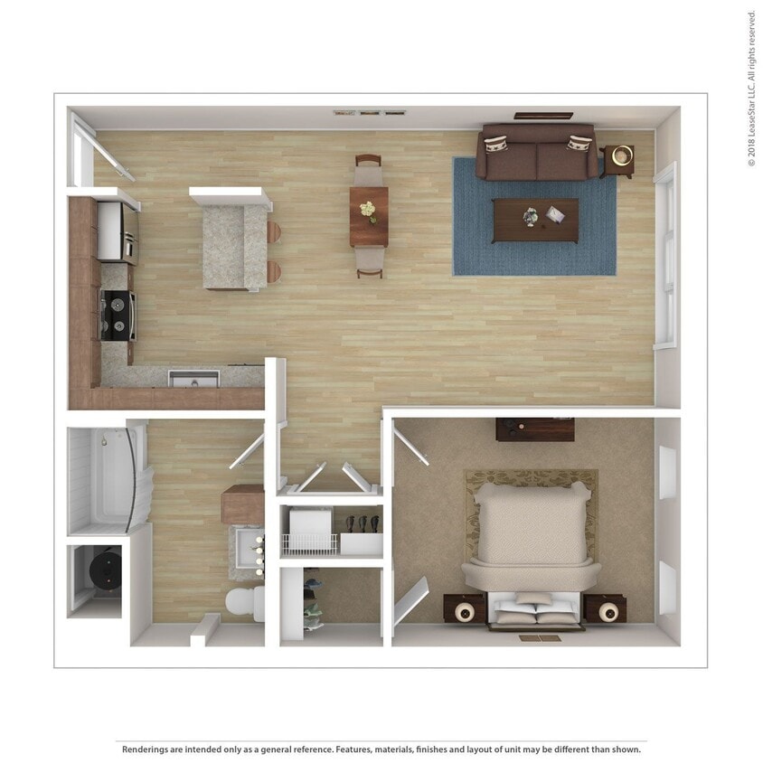 Floor Plan - Aria 1 Bedroom B5