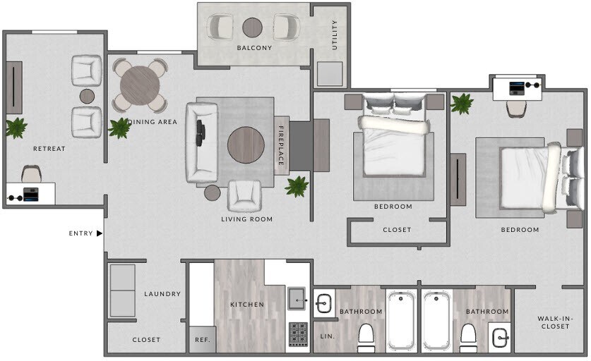 Floor Plan - B4-2x2D