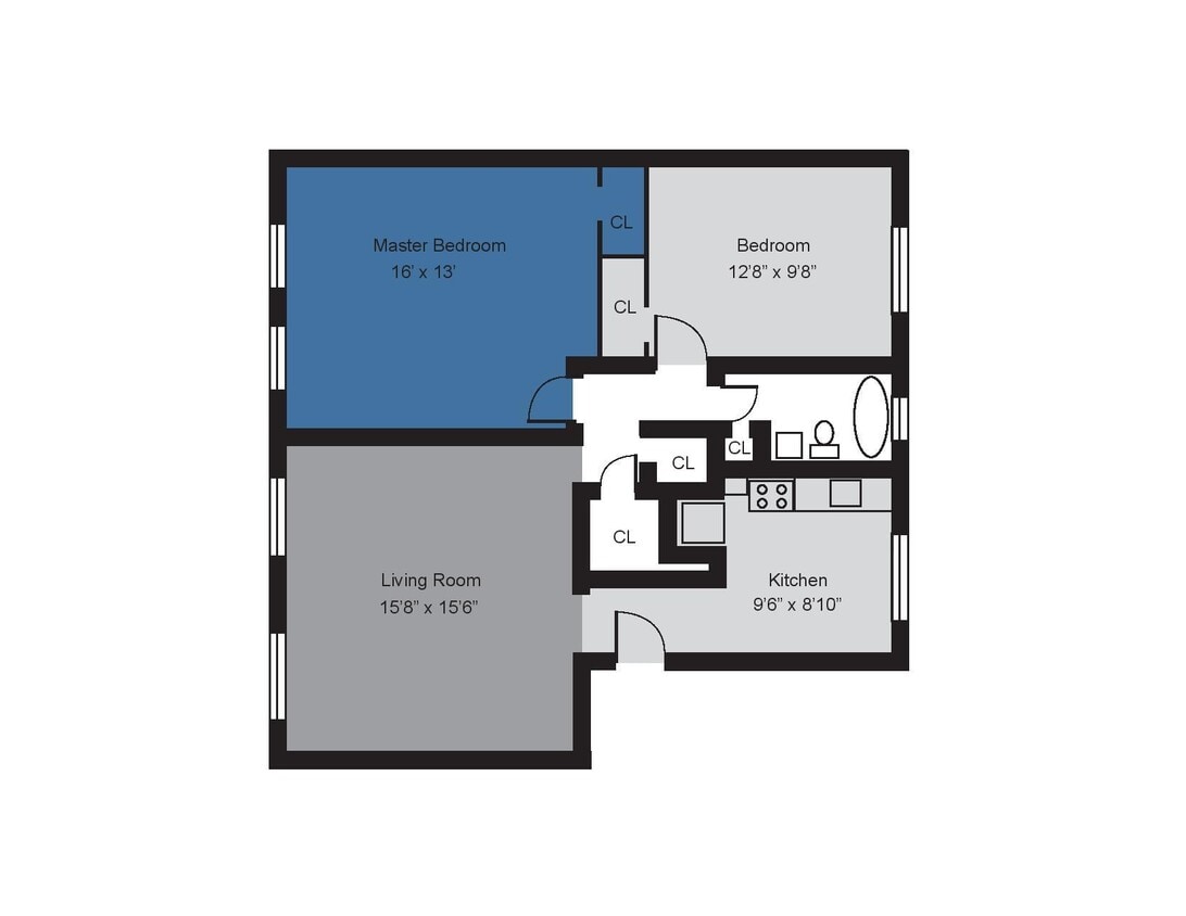 Floor Plan - The Cheltenham Two Bedroom