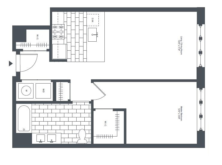 1408 Clinton Street - caa1 1 Bed/1Bath