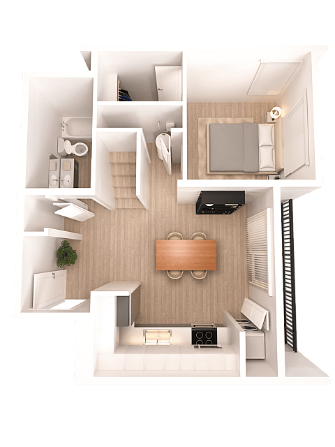 Loft 636 | 1 Bed 1 Bath | 746 Square Feet - 1x1 Loft 636
