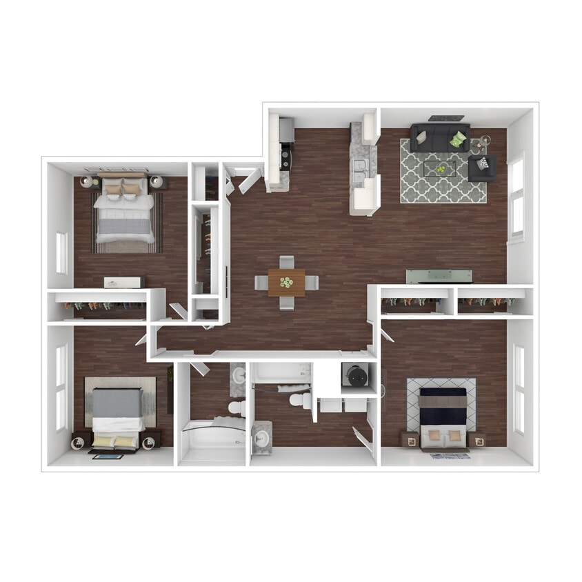 Floor Plan - 3x2U (Buena Vista I)