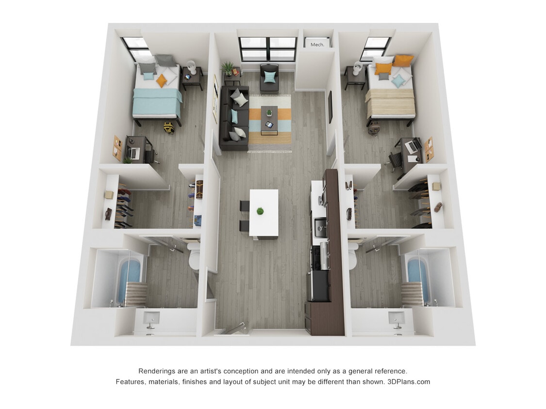Floor Plan - 2 Bedroom A - Summer