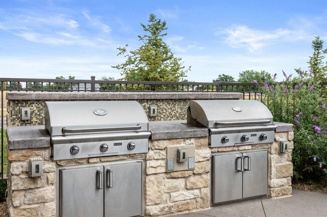Outdoor Community Grilling Stations with Stainless Steel BBQs - Gateway Arvada Ridge