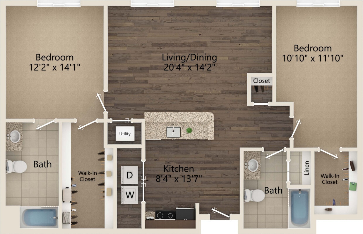 Randolph floor plan Ayrsley Lofts - Randolph
